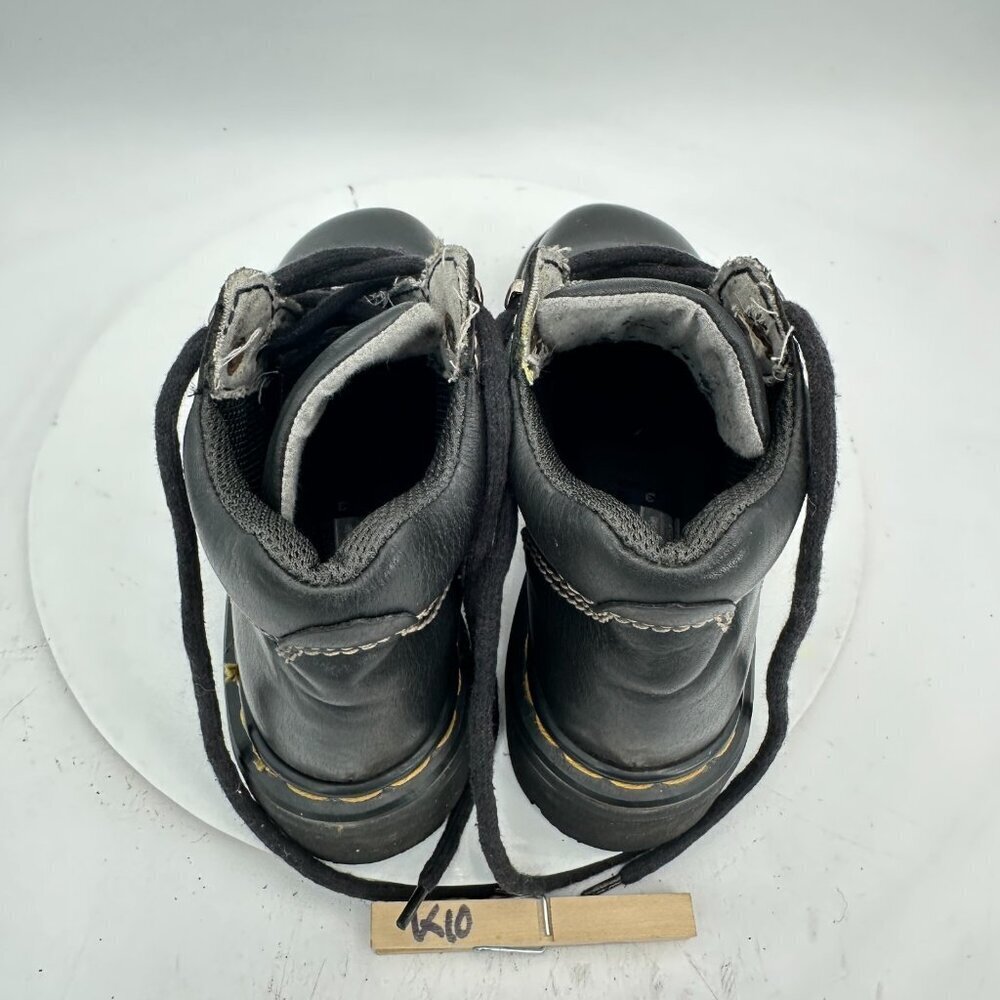 Dr. Martens Kids Size 4 Black Leather Combat Boot - Picture 9 of 11